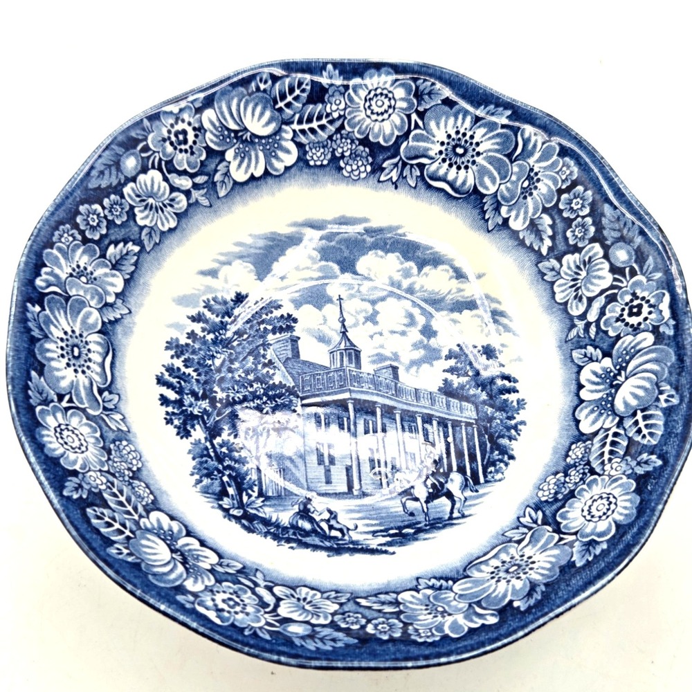 Staffordshire‎ Liberty Blue 6 1/4" Cereal Bowl VINTAGE